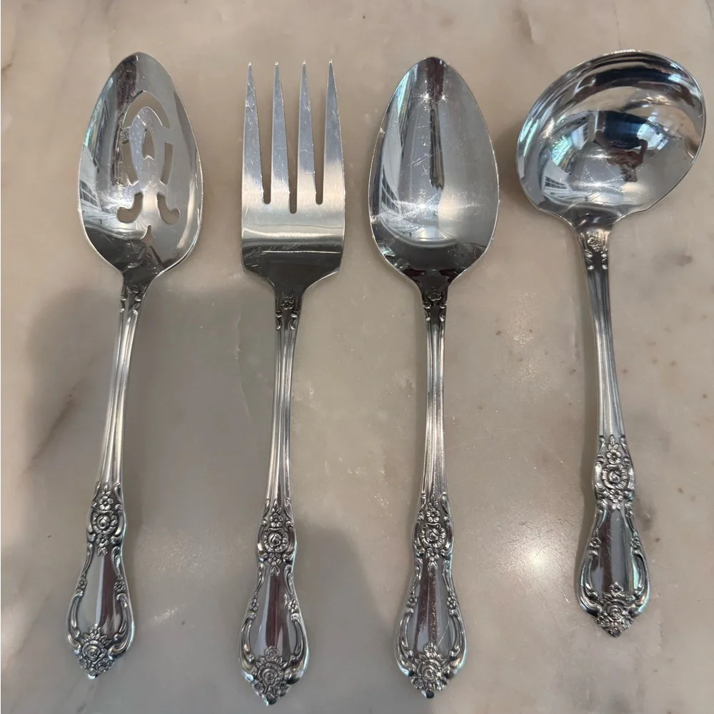 Classic Ornate Silver Plated serving set